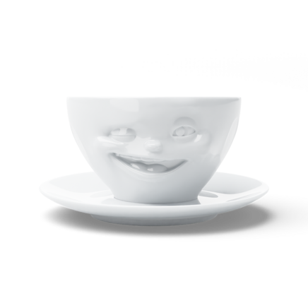 Kaffeetasse Zwinkernd weiß, 200 ml