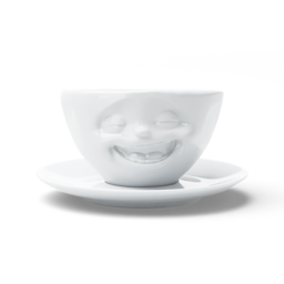 Kaffeetasse Lachend weiß, 200 ml
