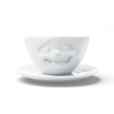 Kaffeetasse Lachend weiß, 200 ml