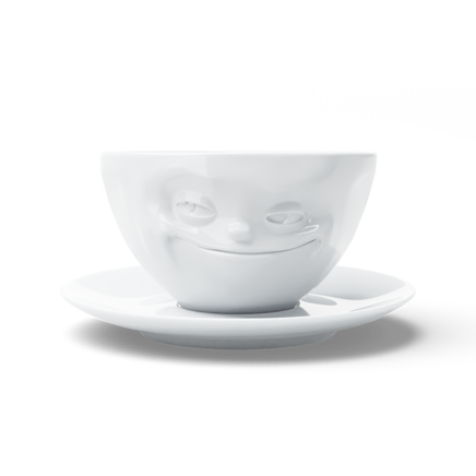 Kaffeetasse Grinsend weiß, 200 ml