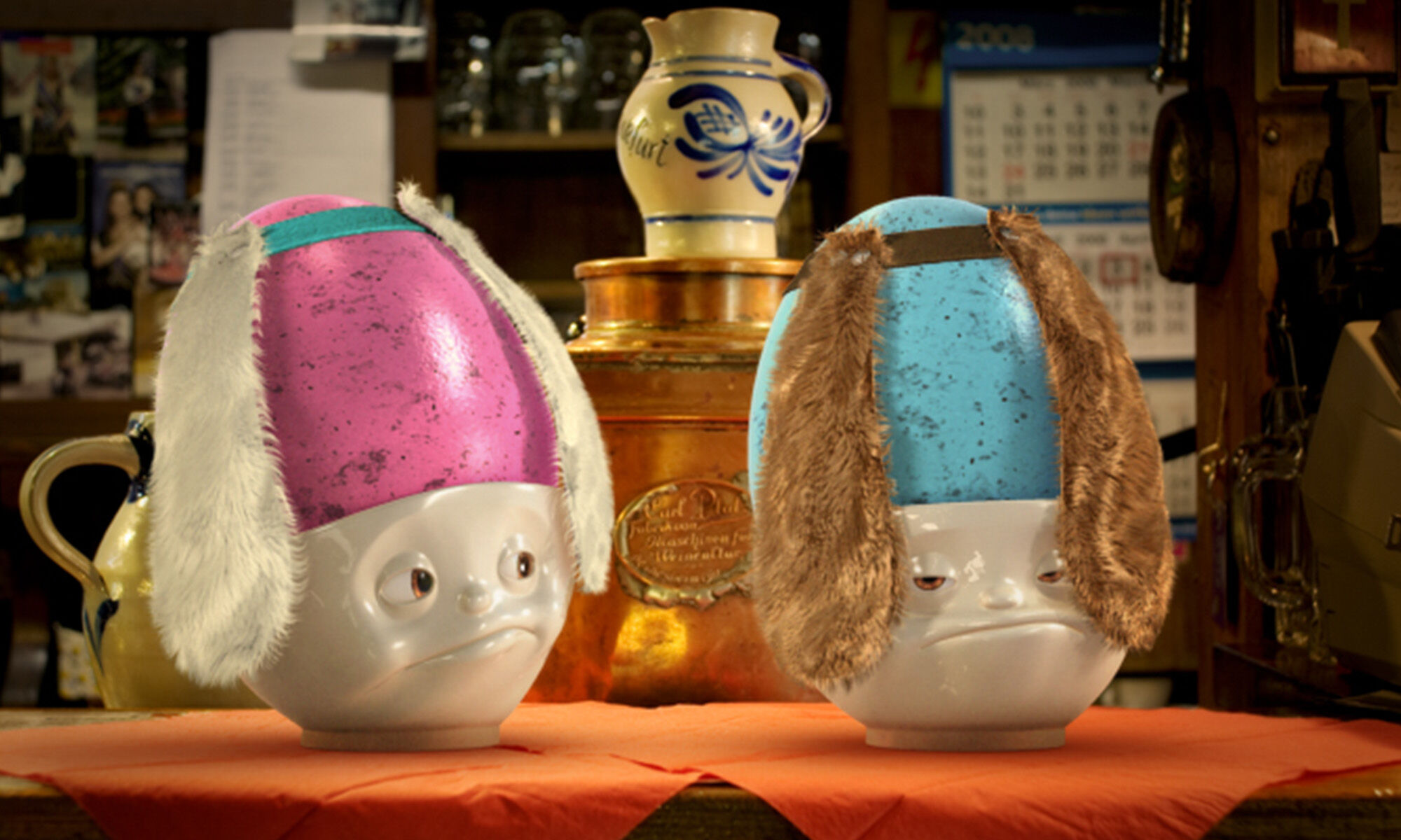  Wobei wir auch gerne kreativ weit rausrudern. Manchmal etwas zu weit: Im Vorfeld einer EM hatten wir uns z.B. einen Spot ausgedacht, der Fußball mit dem Osterhasen verbindet (... den Film gibt's  hier ). Da konnten wohl nicht mehr alle folgen, aber wir ﬁnden's auch heute noch sehr lustig. 