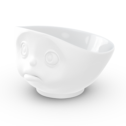 Schale Schmollend mattweiß