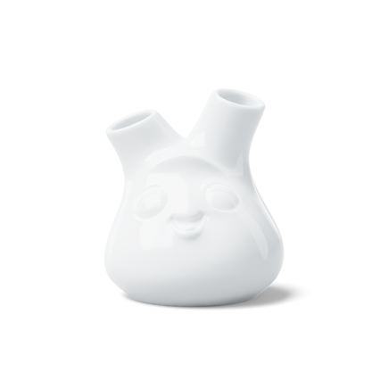 Vase klein Kess (2 Öffnungen), weiß
