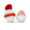 Eierbecher Mütze Rot/Koralle