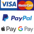 Ob Visa, MasterCard, Paypal, Vorkasse, Google Pay, Apple Pay oder Nachnahme. 