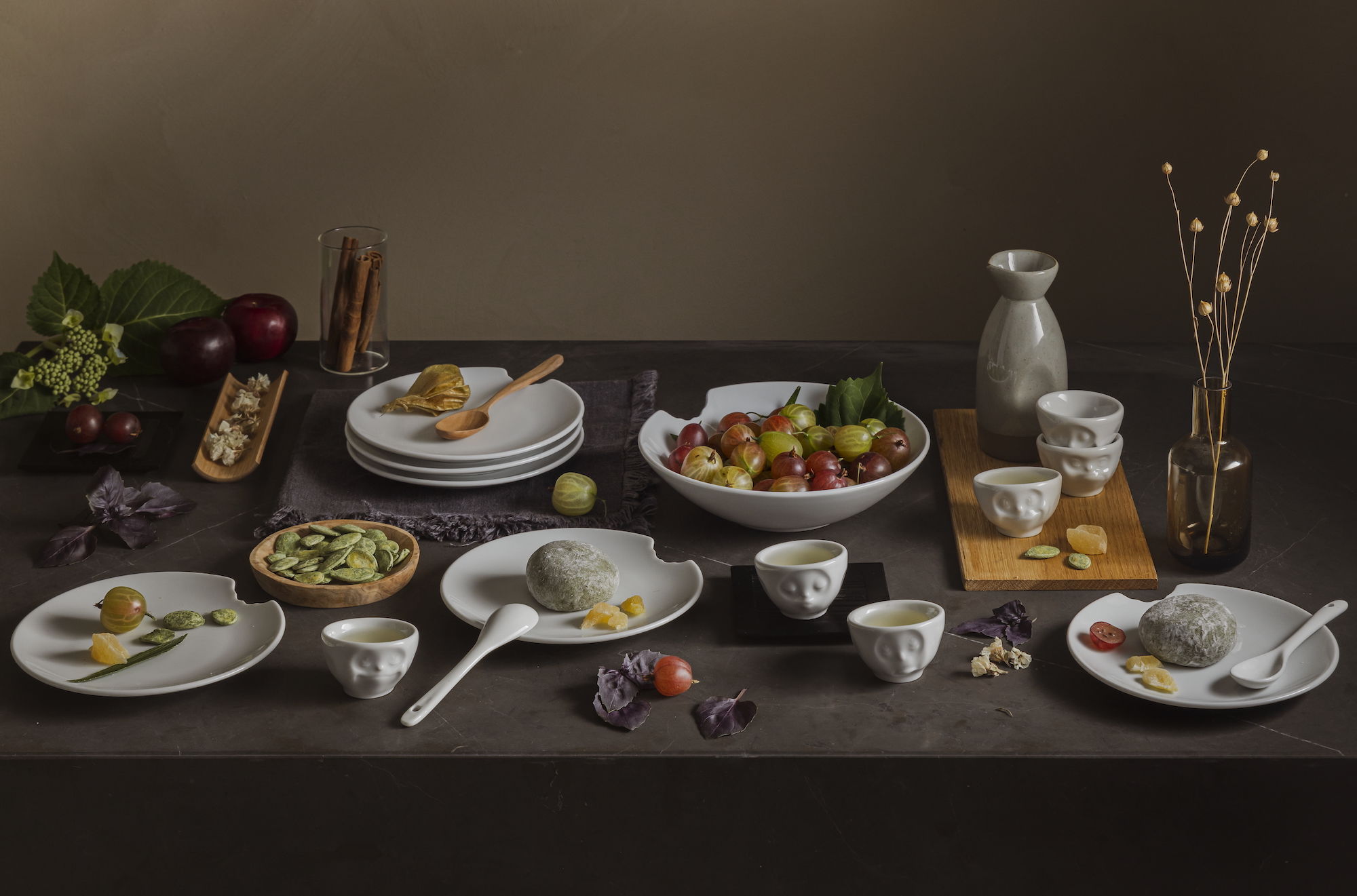 FIFTYEIGHT PRODUCTS Tellerchen 2er-Set 'mit Biss' – Porzellan, Weiß, Ø 18 Cm, Made In Germany