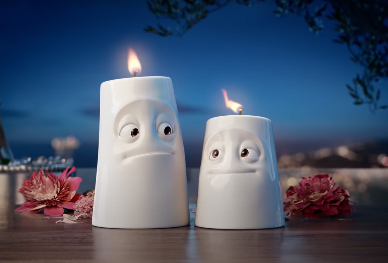  Menschen kommen zusammen und haben Spaß miteinander. Mit Zuversicht in die Zukunft schauen, auch wenn sich der Himmel gerade mal wieder verdüstert. Nirgendwo ist unsere Haltung so verdichtet, wie in unseren Filmen. Schon Jahre vor den ersten realen Produkten sorgte unser erster Videoclip 2004 für Bekanntheit. In Deutschland hatten wir damit vom Start weg eine Community. Im Ausland, außer in Österreich und in der Schweiz, waren die deutschsprachigen Clips – mit teilweise krasser hessischer Dialektik und ihrem ganz speziellen Humor – weitgehendst unbekannt. Wer unsere Filme kennt, und das sind ganz nebenbei bemerkt ein paar Millionen Leute, weiß, was gemeint ist. Fast jede Produkteinführung wird von einem Animationsfilm begleitet wie z.B. " Der Liebesschwur " für die Kerzenschmusies. Übrigens ein gutes Beispiel, dass kreative Prozesse bei uns erst dann beendet sind, wenn wirklich Schluss ist. Im Tonstudio hat uns der eigentlich geplante Dialekt nicht gefallen, sodass wir in der Sprecherkabine noch etwas anderes ausprobierten, was uns alle zum Lachen brachte. So entstand die ﬁnale Version tatsächlich erst in letzter Minute. 