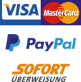 Ob Visa, MasterCard, Paypal, Vorkasse, Sofort-Überweisung oder Nachnahme. 