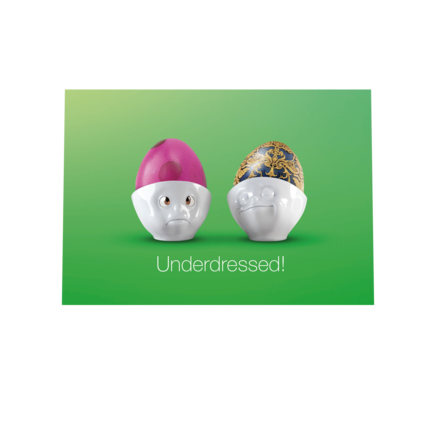 Postkarte - Underdressed!