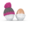 Eierbecher Mütze grau/magenta
