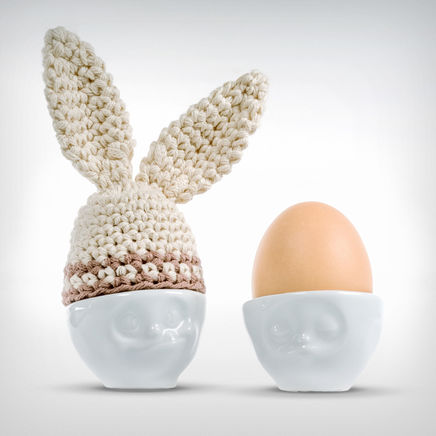 Eierbecher Hasenmütze hellbraun/braun
