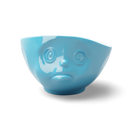 Schale "Schmollend" in blau, 500 ml