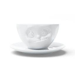 Kaffeetasse Lecker weiß, 200 ml