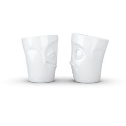 FIFTYEIGHT PRODUCTS / Henkelbecher „Küssend (Porzellan, 350ml, weiß, Made in Germany FIFTYEIGHT PRODUCTS / Henkelbecher „Küssend (Porzellan, 350ml, weiß, Made in Germany