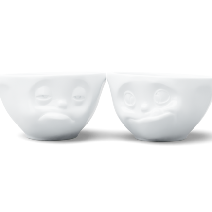 Mittleres Schälchen Set Nr. 3 Lecker & Verpennt in weiß, 200 ml