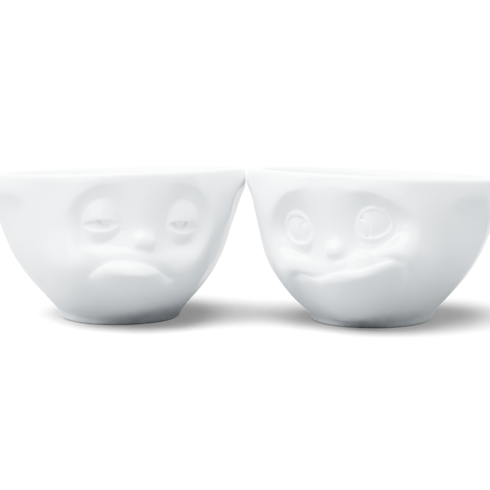 Fiftyeight Kaffeetassen SET, 2-er Set och bitte + grinsend, TV Tassen